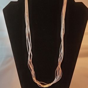 Nwot 10 Strands liquid sterling silver necklace
